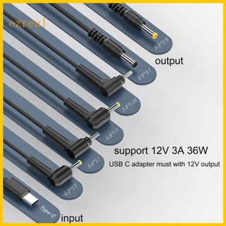 Ez สายอะแดปเตอร์แปลง UsbC TypeC เป็น DC5 5x2 5 มม. 4 0x1 7 มม. 3 5x1 35 มม. 12V PD สําหรับจอ LCD