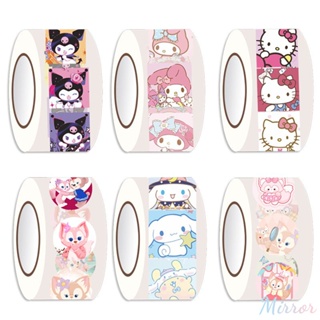 200/500 ชิ้น/ม้วน Sanrio สติกเกอร์การ์ตูน Kuromi Melody อะนิเมะสติกเกอร์น่ารัก Self-adhesive สติ๊กเกอร์ปิดผนึก DIY คู่มือโน๊ตบุ๊คตกแต่ง M