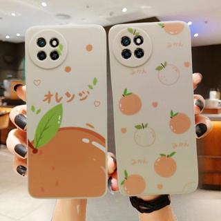 Itel S23 4G สไตล์มินิมอล ลายส้ม สีขาว เคสโทรศัพท์ Ital S665L ซิลิโคนนิ่ม TPU เคสโทรศัพท์