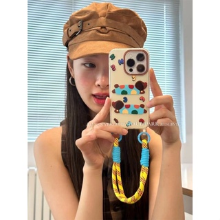 Niche เคสโทรศัพท์มือถือ กันตก ป้องกัน ลายสุนัขน่ารัก พร้อมสายคล้อง สําหรับ Apple Iphone 14promax 13 11 14pro 13pro 14