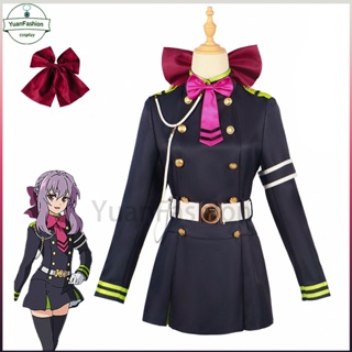 [พร้อมส่ง] ชุดคอสเพลย์อนิเมะ Seraph of the End Hiiragi Shinoa สองมิติ สําหรับปาร์ตี้ฮาโลวีน