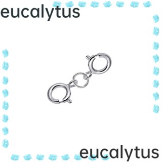 Eucalytus1 ตะขอสปริงคู่ สีเงิน สําหรับทําเครื่องประดับ สร้อยคอ ผู้หญิง