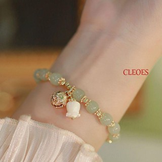 Cleoes สร้อยข้อมือ จี้ดอกบัว แฮนด์เมด สีทอง ของขวัญ สําหรับผู้หญิง