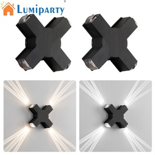 Lumiparty โคมไฟติดผนัง Led 4w 120 องศา ความสว่างสูง ป้องกันรังสียูวี สําหรับสวนกลางแจ้ง