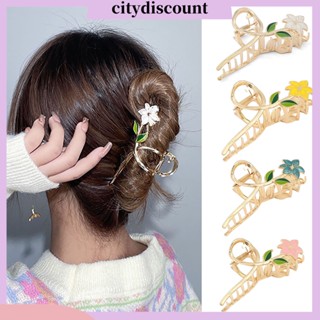 &lt;citydiscount&gt; กิ๊บติดผม โลหะผสม รูปดอกไม้ กันตก ยืดหยุ่น แข็งแรง เหมาะกับฤดูใบไม้ผลิ สําหรับผู้หญิง