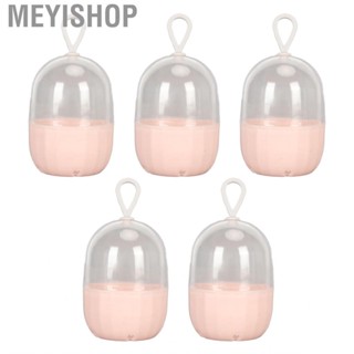 Meyishop Beauty Egg Case  Dust Proof Multi Purpose ABS Makeup Sponge 5pcs Portable Transparent for Home