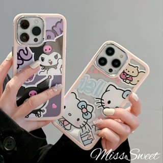 เคสโทรศัพท์มือถือ ลาย Kiity Kuromi Pink Border น่ารัก สําหรับ Iphone 14 13 12 11 Pro Max 11