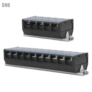 SN6 คู่ 660V 100A แถบกั้นขั้วต่อสายไฟสองแถวสำหรับระบบจำหน่ายไฟฟ้า