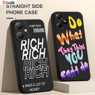 เคสโทรศัพท์มือถือ ยางนิ่ม ขอบตรง พิมพ์ลายกราฟฟิตี้ RICH เรียบง่าย สําหรับ Realme C53 C55 C33 C35 C30 C30s C31 C21Y C25Y C11 2021 C15 C12 C25 C3 C17 C2 Realme10 8i 9i 5i 6i 7i