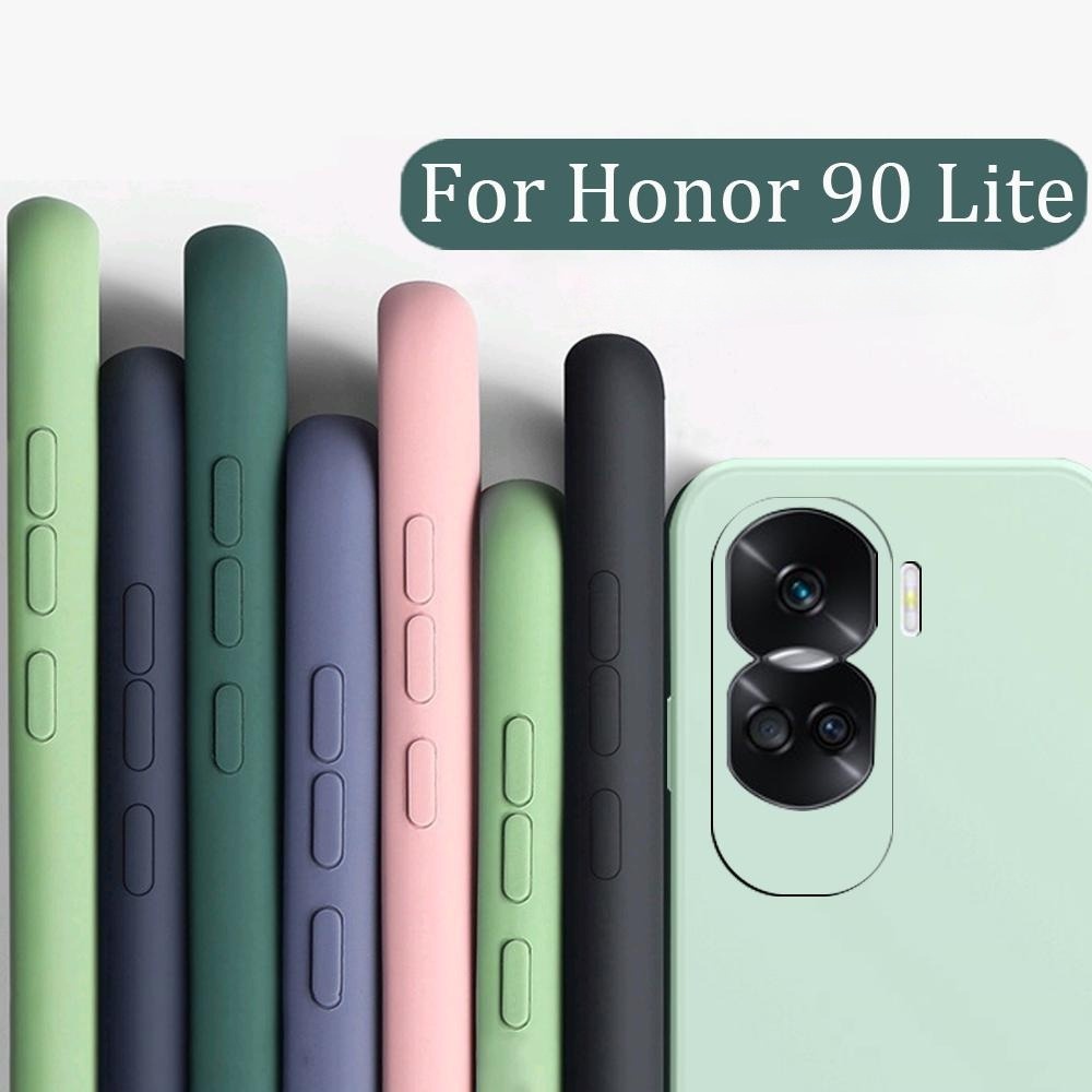 กรณีhonor 90 Liteซิลิโคนปลอกอ่อนสําหรับHonor 90 Pro Honor200 Pro 200Pro Lite honor90 90Lite 2023 คลุมทั้งหมดฝาครอบป้องกันซิลิโคนเหลวเคสโทรศัพท์