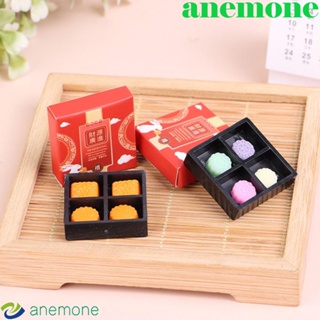 Anemone อาหารขนมไหว้พระจันทร์จําลอง เรซิ่น ขนาดเล็ก 1/12 สําหรับตกแต่งบ้านตุ๊กตา