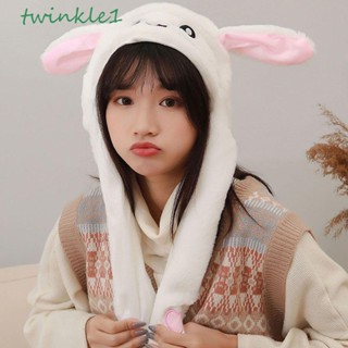 Twinkle1 หมวกหูกระต่าย ผ้ากํามะหยี่ขนนิ่ม กันลม สไตล์เกาหลี สําหรับผู้หญิง