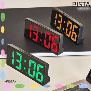 Pista นาฬิกาปลุกดิจิทัล LED มีไฟแบ็คไลท์ สําหรับตกแต่งบ้าน