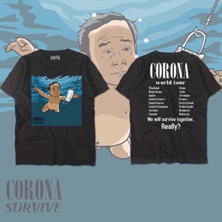 [S-5XL]พร้อมจัดส่ง เสื้อยืดสกรีนลาย Corona virus no.1  เสื้อยืดล้อเลียน ( สินค้าขายดี ) Xupzip