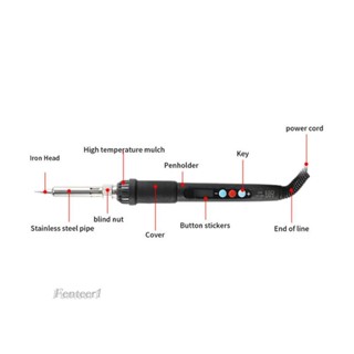 [Fenteer1] หัวแร้งเชื่อมบัดกรีไฟฟ้า 110V 60W แบบพกพา สําหรับซ่อมแซมเครื่องประดับ DIY