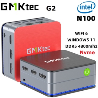 Gmktec G2 MINI PC CPU N100 Windows 11 DDR5 12GB 4800MHZ บนบอร์ด 2242 NVME SSD BT5.2 6 4K HD Type-C คอมพิวเตอร์ตั้งโต๊ะ