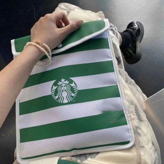 Starbucks กระเป๋าเครื่องสําอาง กระเป๋าแท็บเล็ต จุของได้เยอะ