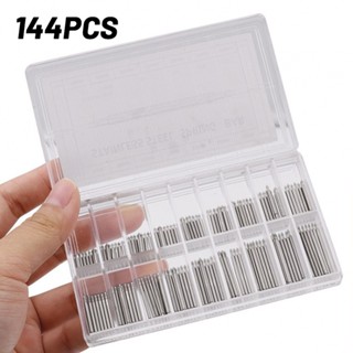 ⚡NEW 8⚡144Pcs Stainless Steel Watch Band Strap Spring Bars Link Pins Repair Tool Sets