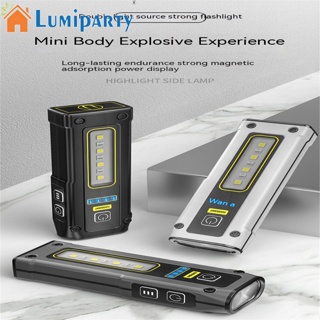 Lumiparty ไฟฉาย Led 5w ขนาดเล็ก มัลติฟังก์ชั่น Type-c ชาร์จเร็ว จอแสดงผลอัจฉริยะ ไฟทํางาน พร้อมแม่เหล็ก