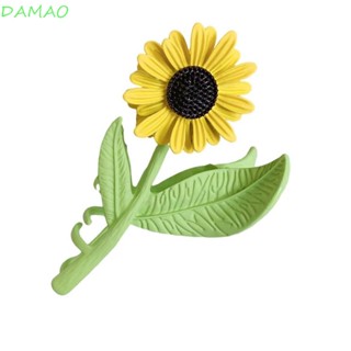 Damao กิ๊บติดผม รูปดอกทานตะวัน ดอกเดซี่ สีเขียว เรียบง่าย สร้างสรรค์ เครื่องประดับ สําหรับผู้หญิง