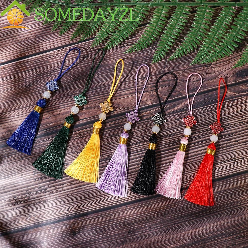 Somedayzl พู่ห้อยโทรศัพท์ ตกแต่งบ้าน ปมจีน ประเพณีจีน อุปกรณ์แขวนตกแต่ง สไตล์จีน ตกแต่งปีใหม่