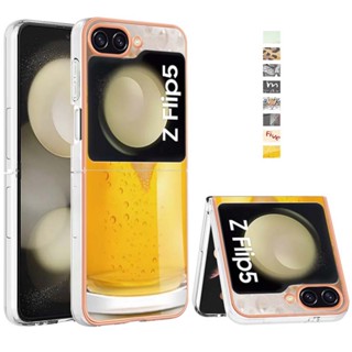 เคสโทรศัพท์มือถือ TPU นิ่ม แบบใส พิมพ์ลายการ์ตูน สุดเท่ สําหรับ Samsung Galaxy Z Flip 5 2023 5G Z Flip 4 2022 5G