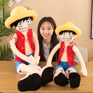 หมอนตุ๊กตานุ่ม รูปการ์ตูน One Piece Luffy น่ารัก เหมาะกับของขวัญ ของเล่นสําหรับเด็ก