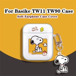 【คุณภาพสูง】เคสหูฟังนิ่ม แบบใส ลายการ์ตูน แฟชั่นฤดูร้อน สําหรับ Basike TW11 TW90 TW11 TW90