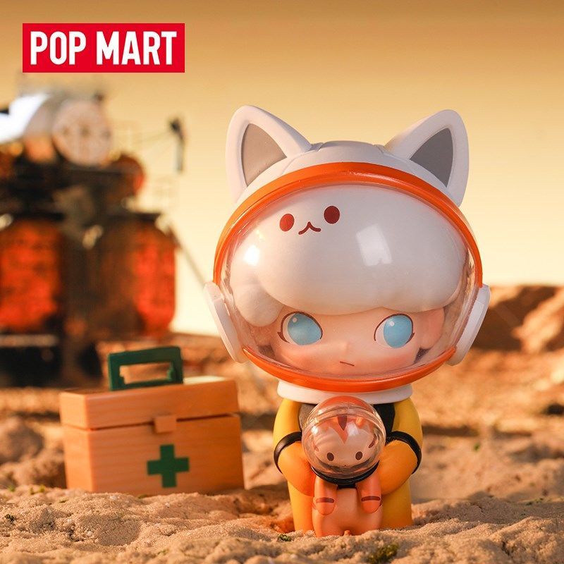 P POPMART โมเดลฟิกเกอร์ Pop Mart Dimoo Space Travel Series Mystery Box ของเล่นสําหรับเด็ก