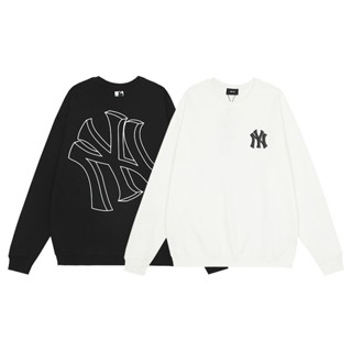 Ny&amp;mlb เสื้อกันหนาว คอกลม ผ้าฝ้าย ปักลาย 3D สวยงาม อเนกประสงค์ สําหรับผู้ชาย และผู้หญิง Dfgsd