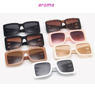 Aroma แว่นตากันแดด กรอบใหญ่ ทรงสี่เหลี่ยม พิมพ์ลายตัวอักษร B ขนาดใหญ่ สําหรับผู้ชาย ผู้หญิง