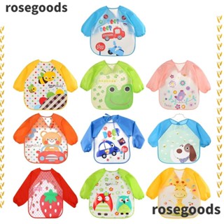 Rosegoods1 ผ้ากันเปื้อน เสื้อผ้า และเครื่องประดับ ผ้าพันคอ กันน้ํา สําหรับป้อนอาหารเด็ก