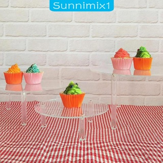 [Sunnimix1] ชั้นวางคัพเค้ก ขนมปัง ขนมหวาน 3 ชิ้น