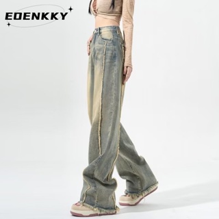 EOENKKY กางเกงขายาว กางเกงยีสน์ผู้หญิง ทรงหลวม ๆ ตรง Retro Hip Hop Pants 2023 NEW Style  Beautiful High quality ทันสมัย คุณภาพสูง A97L0WE 36Z230909