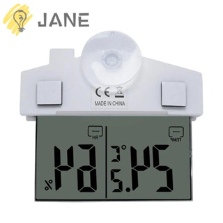 Jane เครื่องวัดอุณหภูมิความชื้นดิจิทัล หน้าจอ LCD พร้อมจุกสุญญากาศ สําหรับห้องเด็ก