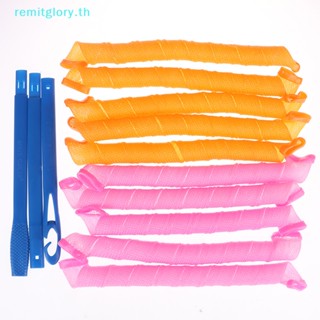 Remitglory โรลม้วนผม แบบพกพา DIY 10 ชิ้น