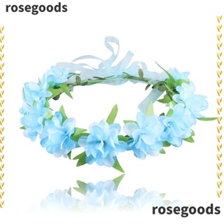 Rosegoods1 พวงหรีดผมเจ้าสาว, เครื่องประดับผมสี, ที่คาดผมดอกไม้, มงกุฎดอกไม้หน้าผากงานแต่งงาน สําหรับผู้หญิง