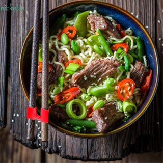 Nickolas ตะเกียบพลาสติก 5 ชิ้น สําหรับผู้เริ่มต้น ทานอาหาร