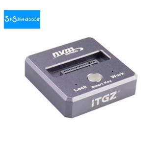 Itgz M.2 NVME SSD Enclosure Docking Station อะแดปเตอร์อ่าน SSD Clone Enclosure 10Gbps M.2 NVME SSD อะลูมิเนียมอัลลอย สีเทา