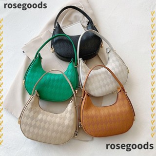 Rosegoods1 กระเป๋าถือ หนัง PU เรียบง่าย สําหรับผู้หญิง