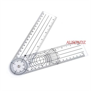 Alisondz Goniometer ไม้บรรทัด PVC หมุนได้ 360 องศา ไม้บรรทัดกระดูกสันหลัง ไม้บรรทัดหมุนได้หลายชั้น