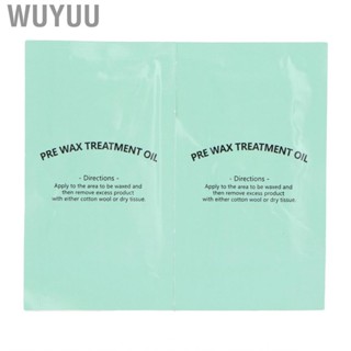 Wuyuu Pre Wax Wipe  2pcs Green ABS Natural Ingredients Waxing Clean for Moisturizing Skin Hair  Effect