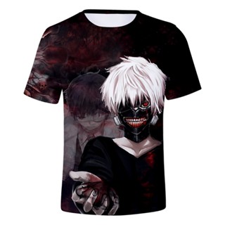 เสื้อยืด พิมพ์ลายอนิเมะ Tokyo Ghoul Ken Kaneki Tokyo Ghoul แฟชั่นผู้ชาย