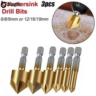 ⭐จัดส่ง 24 ชั่วโมง⭐Chamfer Countersink 3 ชิ้น 5 ฟลุต ลบได้เร็วขึ้น