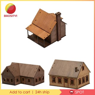 [Baosity1] ของเล่นตัวต่อ รูปบ้านทิวทัศน์ สเกล Oo 3D สไตล์ยุโรป 1/72 DIY สําหรับฉากโต๊ะทราย