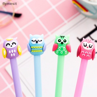 Flymesit ปากกาเจล ลายการ์ตูนนกฮูกน่ารัก 0.5 มม. เครื่องเขียน สําหรับนักเรียน สํานักงาน