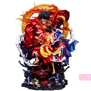 🔥สปอตสินค้า🔥 ฟิกเกอร์ วันพีซ โมเดลฟิกเกอร์ โมเดล One Piece Luffy Gear 4 ฟิกเกอร์ลูฟี่ - โมเดลฟิกเกอร์ One Piece Wano Country Series GK Four-speed Fudo Mingwang Luffy แฮนด์เมด ขนาด 30 ซม. ของขวัญวันเกิด สําหรับตกแต่ง