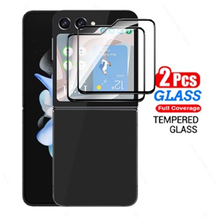 2Pcs Back Cover Glass For Samsung Galaxy Z Flip5 5G Tempered Glass Screen Protector Samsang ZFlip5 Flip 5 ZFlip 5 GalaxyZFlip5r