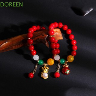 Doreen|สร้อยข้อมือ จี้ลูกปัด ทรงกลม เหมาะกับของขวัญปีใหม่ สําหรับผู้ชาย และผู้หญิง