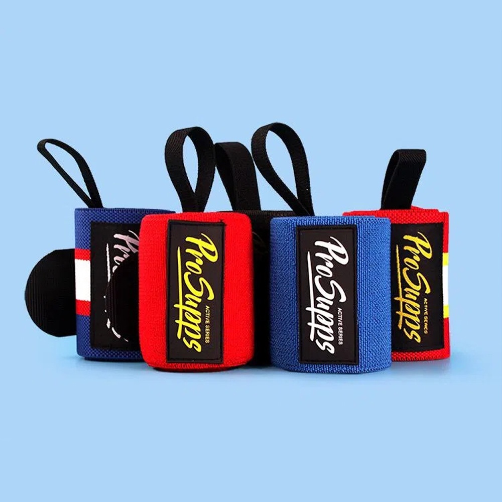 1 คู่ PROSUPPS II สายรัดข้อมือ ฟิตเนส ระบายอากาศ ที่รัดข้อมือ ใส่เล่นกีฬา ยกน้ำหนัก ออกกำลังกาย ปกป้องข้อมือ - รูปที่ 3